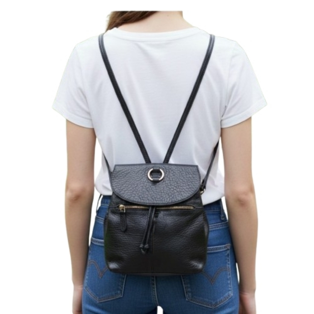 ROOTS Vintage Leather Mini Backpack Purse